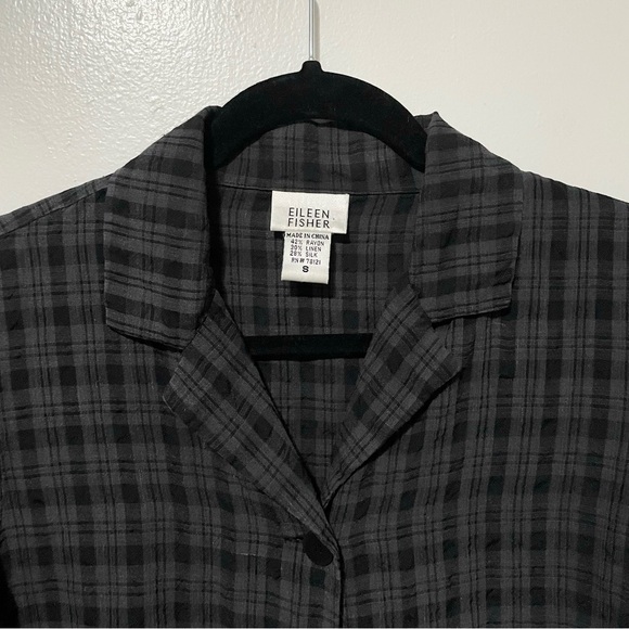 Vtg 90s Eileen Fisher S Linen Silk Blend Top - Picture 2 of 7